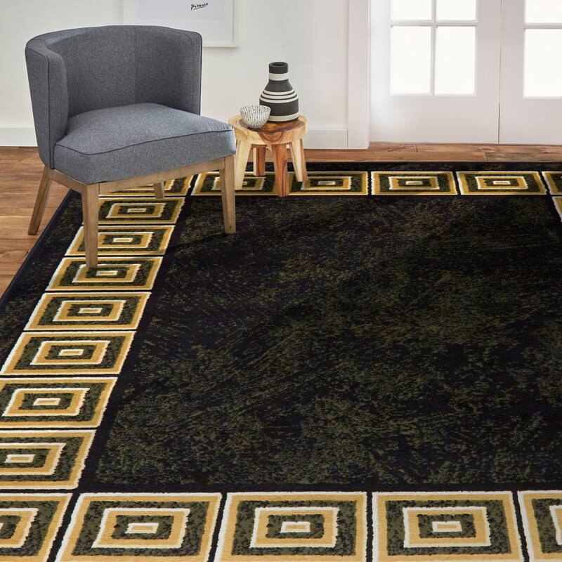 Home Dynamix Optimum Eros Traditional Geometric Area Rug - 5'2"x7'2" - Black - Rectangle