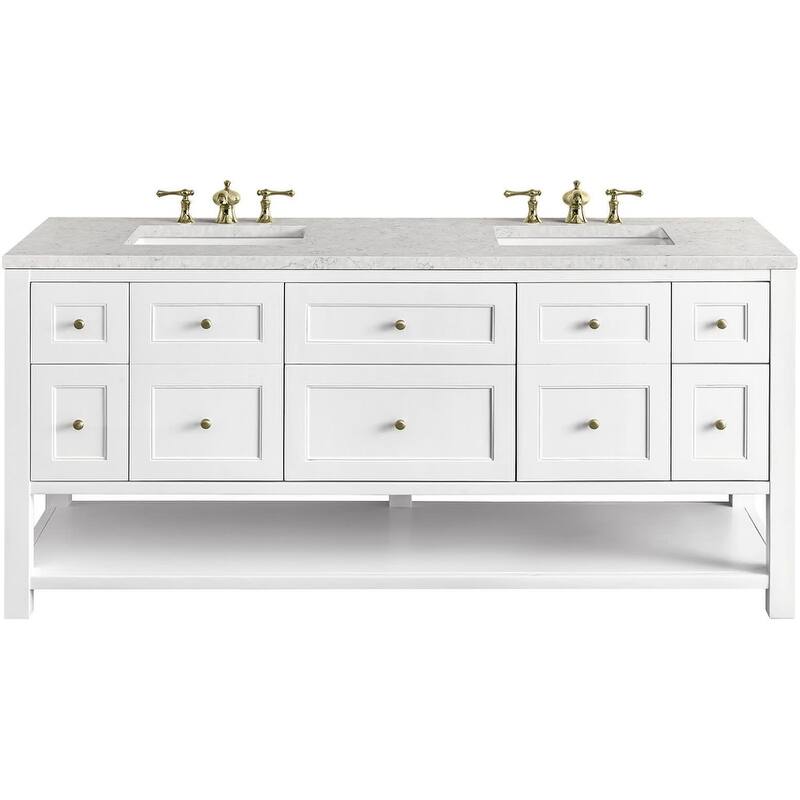 James Martin Vanities 330-V72-FEJP Breckenridge 72" Free Standing - Bright White