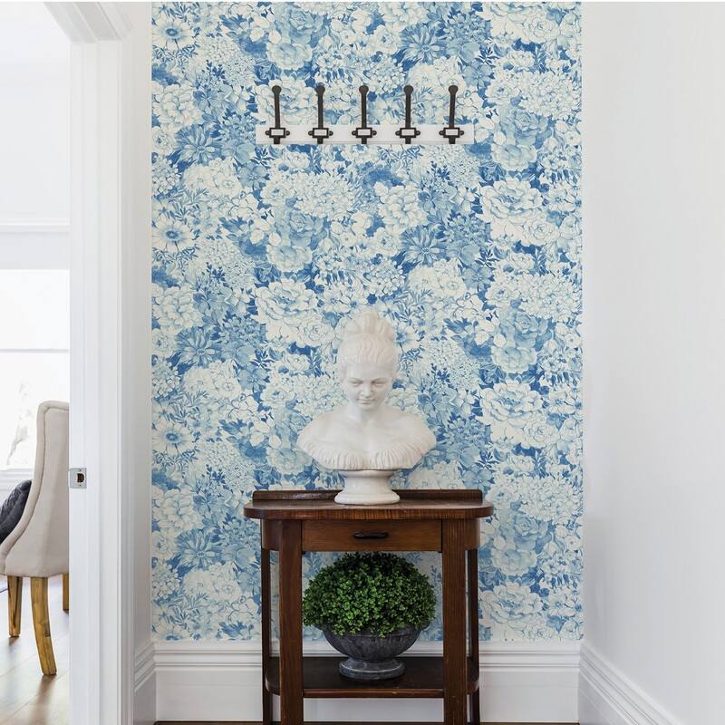 NuWallpaper Indigo Empress Garden Peel & Stick Wallpaper - 216in x 20.5in x 0.025in