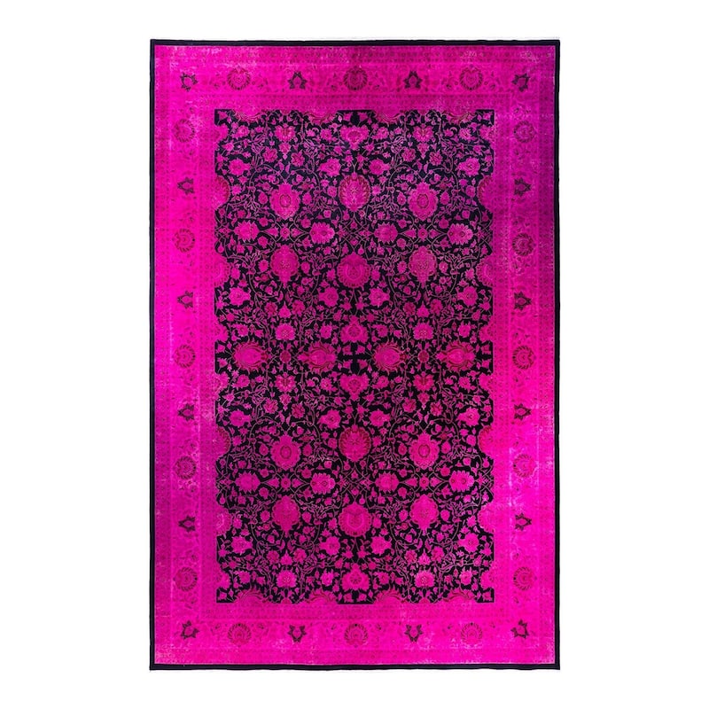 Fine Vibrance One-of-a-Kind Hand-Knotted Area Rug - Pink, 12' 2" x 18' 5" - 12' 2" x 18' 5"