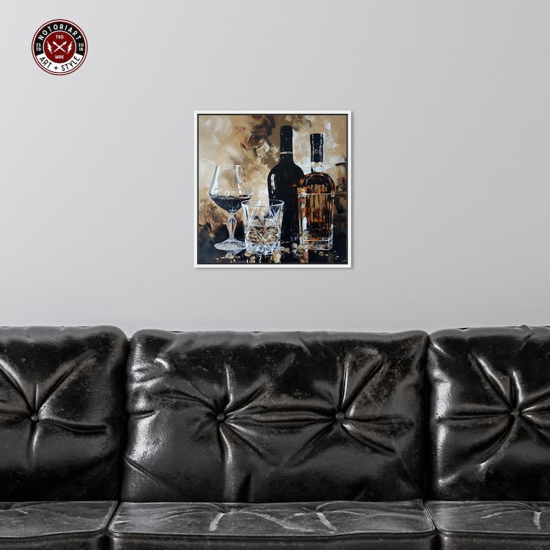 Notoriart His Favorite Drink Framed Bar Cart Art For Men