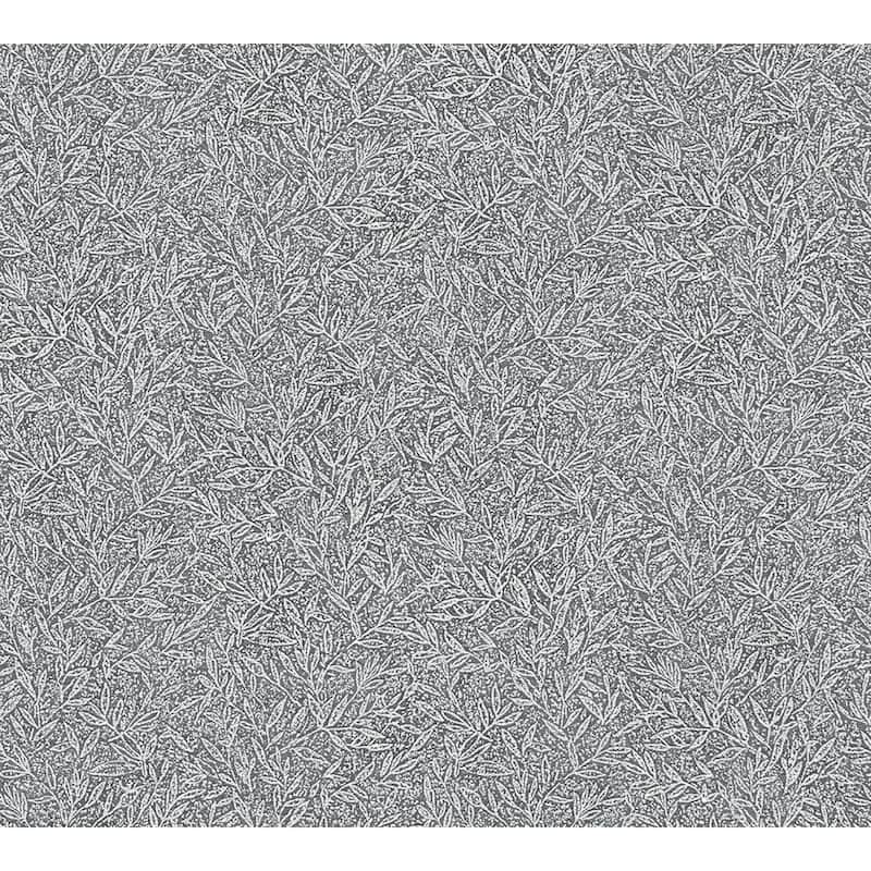Advantage Sayuri Charcoal Leaf Trail Wallpaper - 20.9in x 396in x 0.025in - 20.9in x 396in x 0.025in