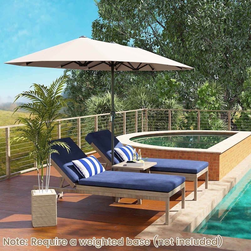 Costway 13 FT Large Patio Umbrella Outdoor Double-Sided Table Market - See Details