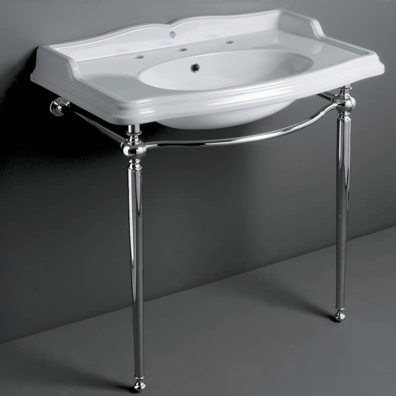 Britannia Large Rectangular Sink Console with Front Towel Bar