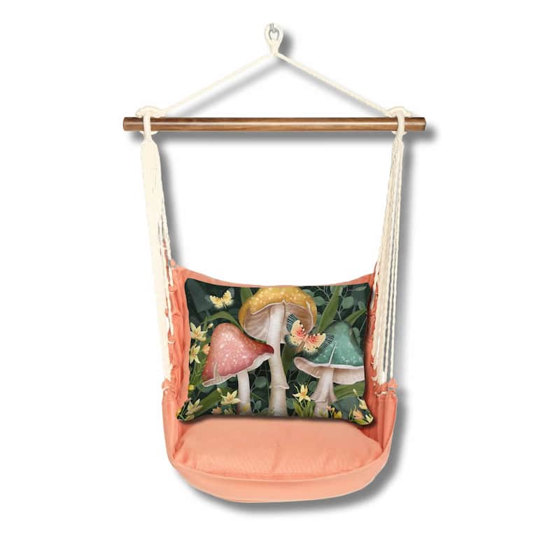 Magnolia Casual Swing Set 4 piece - Living Coral w/ Mushroom Trio