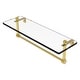 preview thumbnail 41 of 55, Allied Brass 16 Inch Glass Vanity Shelf with Integrated Towel Bar