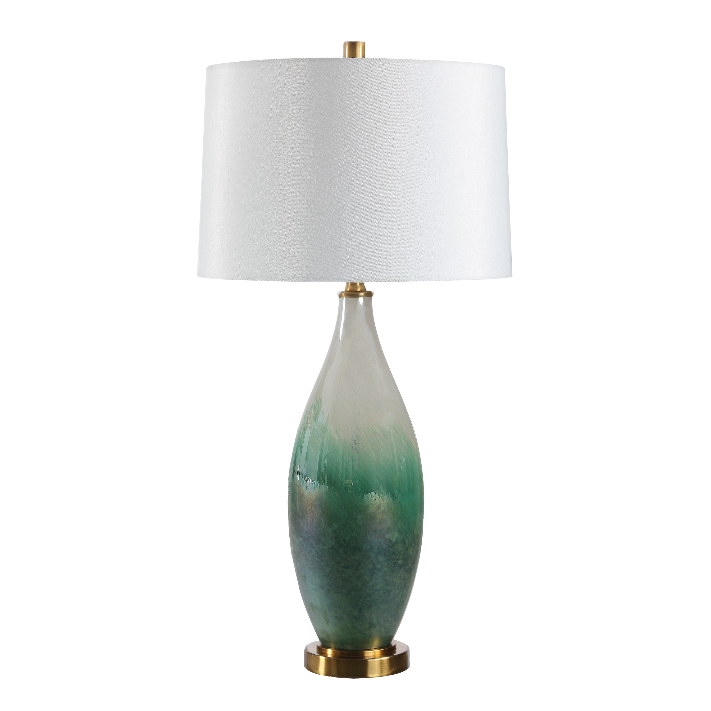 Everren Wave 27.5" Height Table Lamps, Green