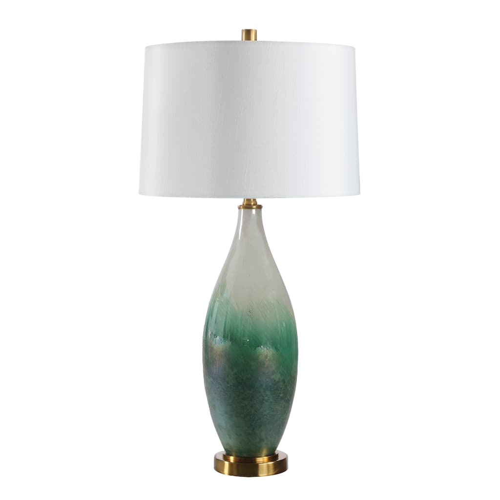 Everren Wave 27.5" Height Table Lamps, Green