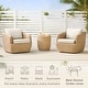 preview thumbnail 41 of 78, Patio Wicker Furniture Set Outdoor Rattan Bistro Set