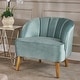 preview thumbnail 18 of 49, Roomfitters Modern Velvet Accent Chair, Upholstered Barrel Chair with Wooden Legs