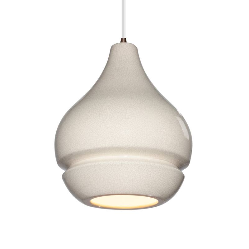 Carson Carrington Sallberg Dark Bronze Pendant - Dark Bronze, White Crackle, White - Dark Bronze, White Crackle, White