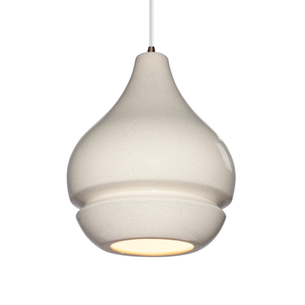 Carson Carrington Sallberg Dark Bronze Pendant - Dark Bronze, White Crackle, White