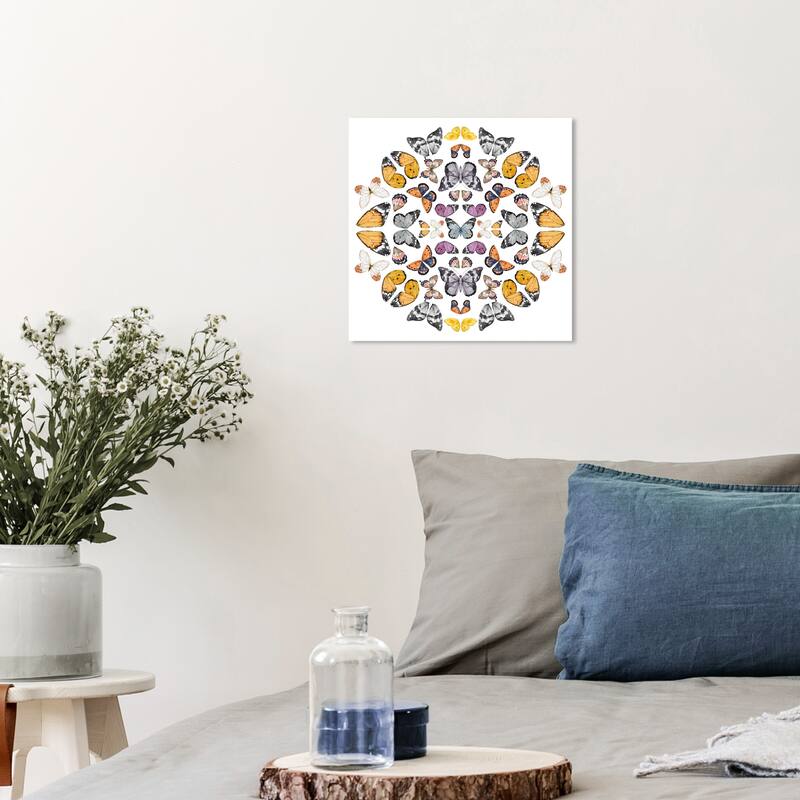 Wynwood Studio Canvas Animals Butterfly K Yellow and Farmhouse Wall Art Canvas Print - 12 x 12