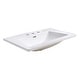 preview thumbnail 1 of 7, 31.5" Lydia White Rectangular Drop In Bathroom Sink with Overflow and 8" Widespread Faucet Holes White