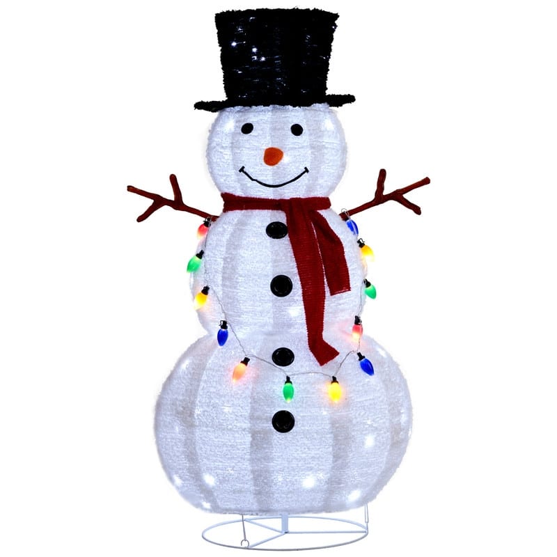 Lighted Pop-Up Snowman Outdoor Christmas Holiday Decoration