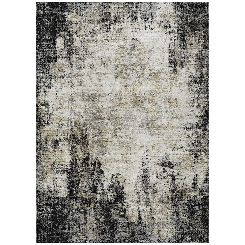 HomeRoots Abstract Transitional Rectangle Outdoor Rug