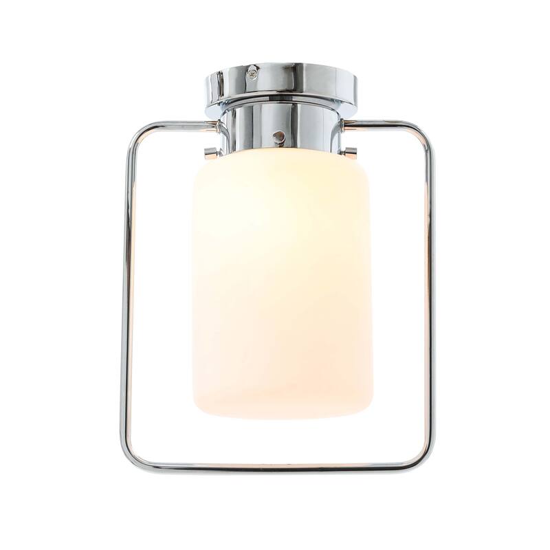 Robert Stevenson Lighting Ezra - Metal and Frosted Glass Ceiling Light