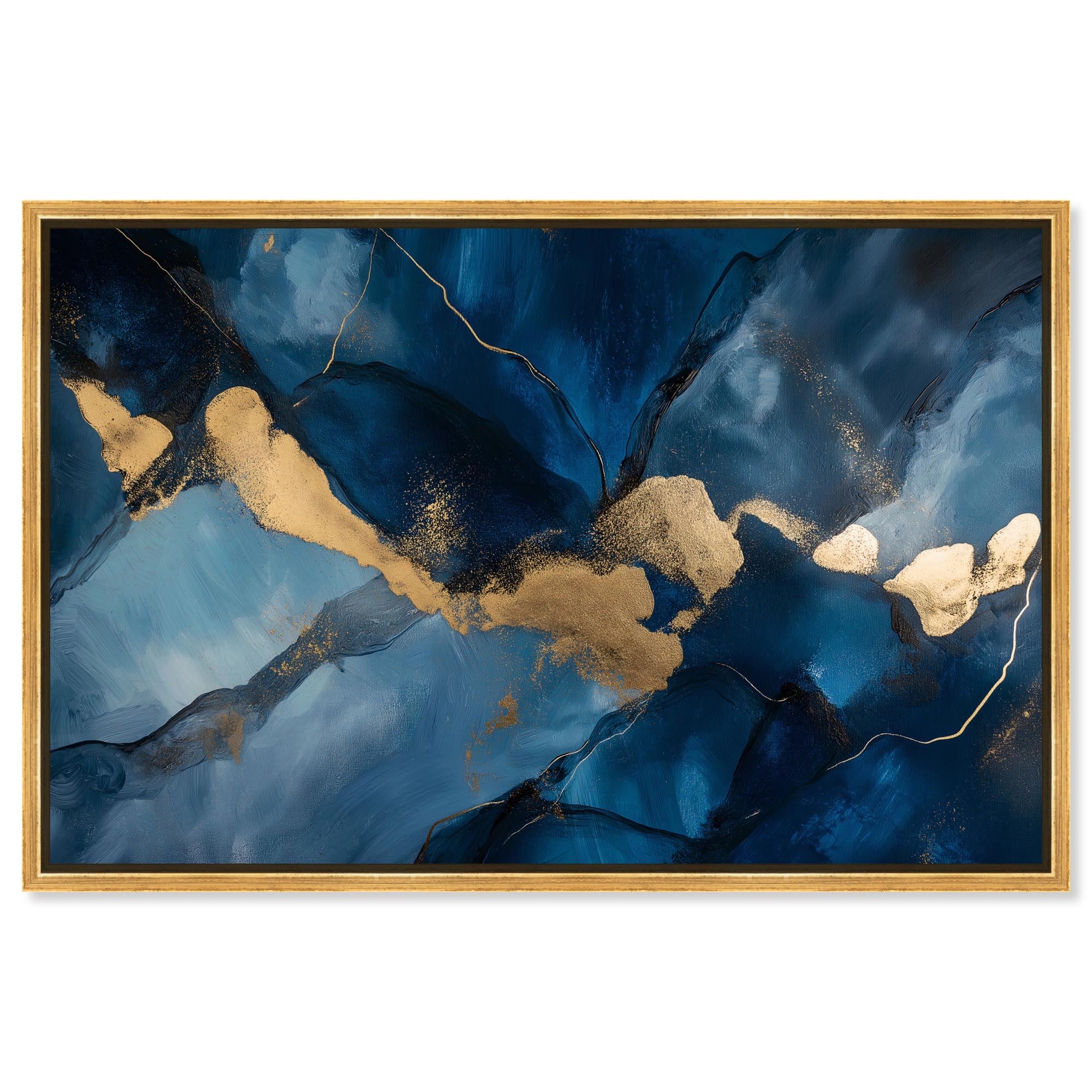 Dark Texture Golden Touch I Canvas by Art Remedy