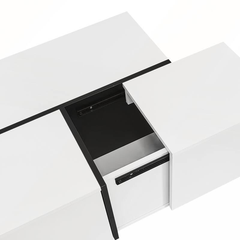 Extendable Coffee Table with High-Gloss Finish