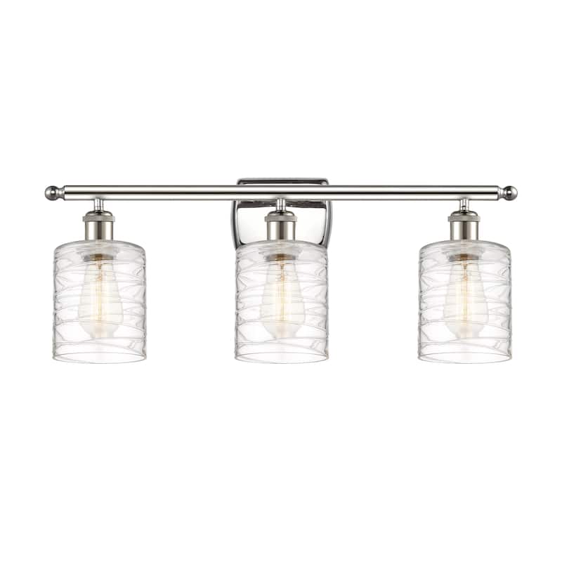 Innovations Lighting Ballston Cobbleskill 3 Light 26" Bath Vanity Light - Polished Nickel