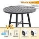 preview thumbnail 9 of 12, MAISON ARTS Outdoor Bistro Table Round Metal Patio Dining Table Small Side End Table Outdoor Furniture Table