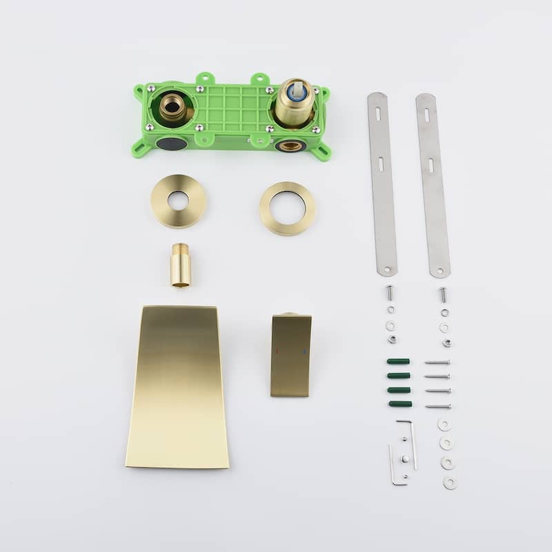 YASINU Wall Mount Widespread Bathroom Faucet