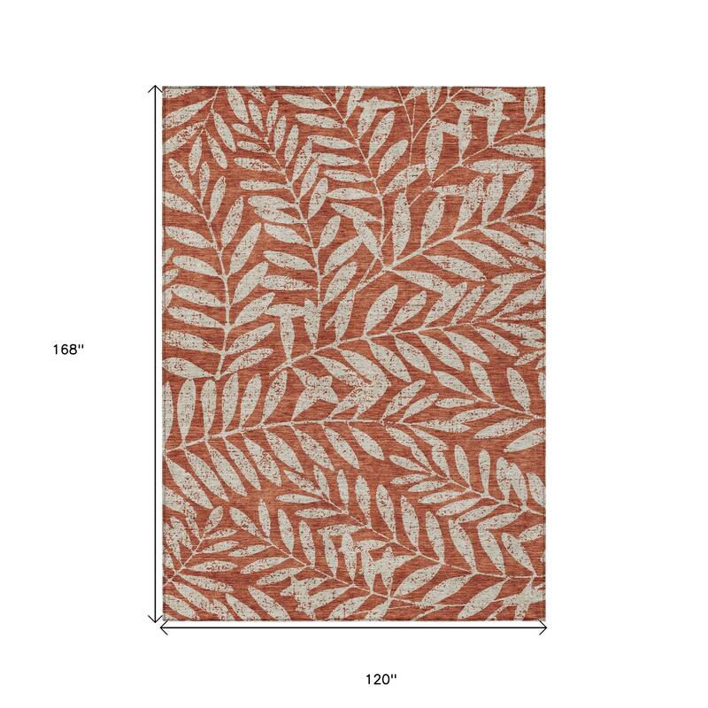 HomeRoots Floral Transitional Rectangle Outdoor Rug