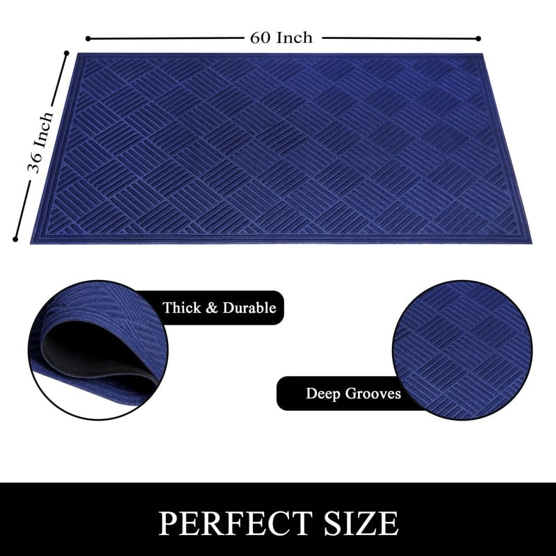A1HC All Weather Durable Polypropylene Non Slip Backing Rubber Door Mat