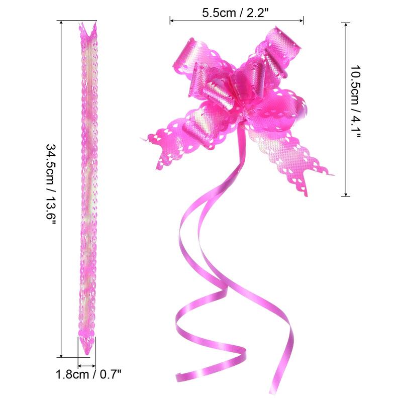 40Pcs 2.2" Iridescent Pull Bows Present Wrapping String Bows Ribbon