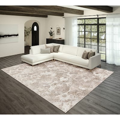 Ansley Vintage Tan Modern Abstract Rug