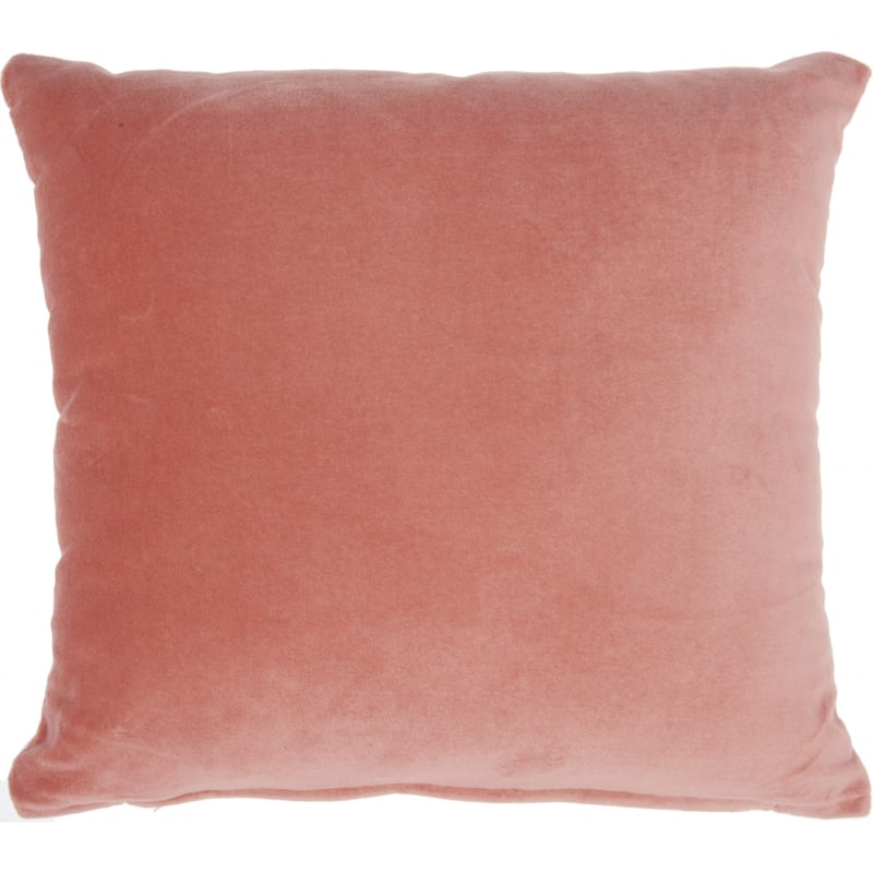 16" Pink Velvet Throw Pillow