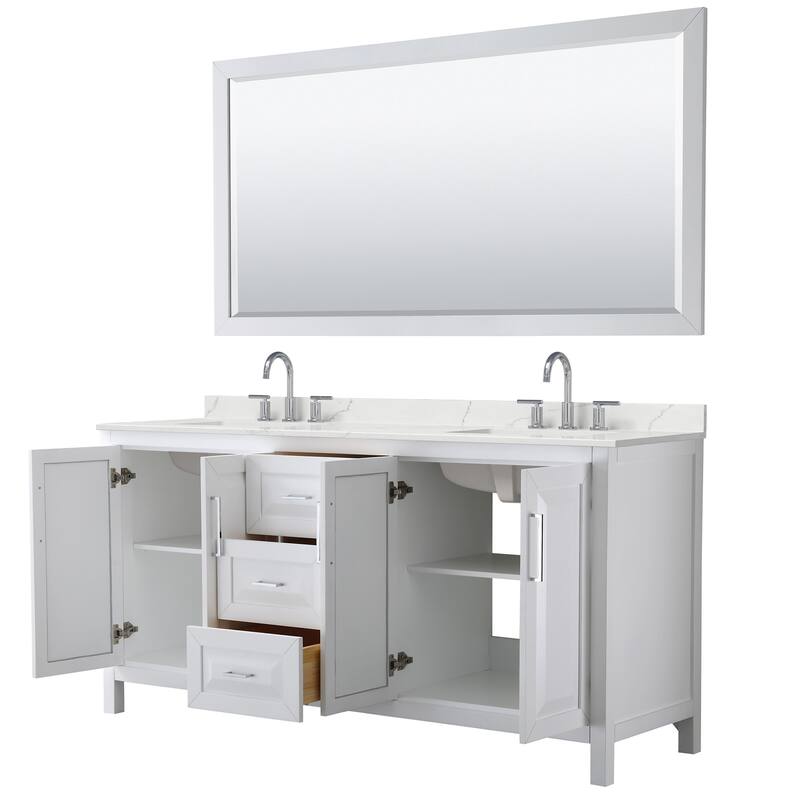 Wyndham Collection WCV252572D-QTZ-US3M70 Daria 72" Free Standing