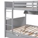 preview thumbnail 15 of 22, Full Over Full Bunk Bed with Twin Trundle and Bookshelf, Solid Pine Wood Frame, Separable Design, for Kids and Teens