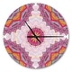 preview thumbnail 7 of 8, Designart 'Ethnical Pink Floral Mandala' Oversized Contemporary Wall CLock 16 in. wide x 16 in. high