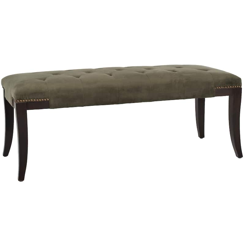 SAFAVIEH Leia Cream Tufted Nailhead Bench - 48Wx20Dx19H