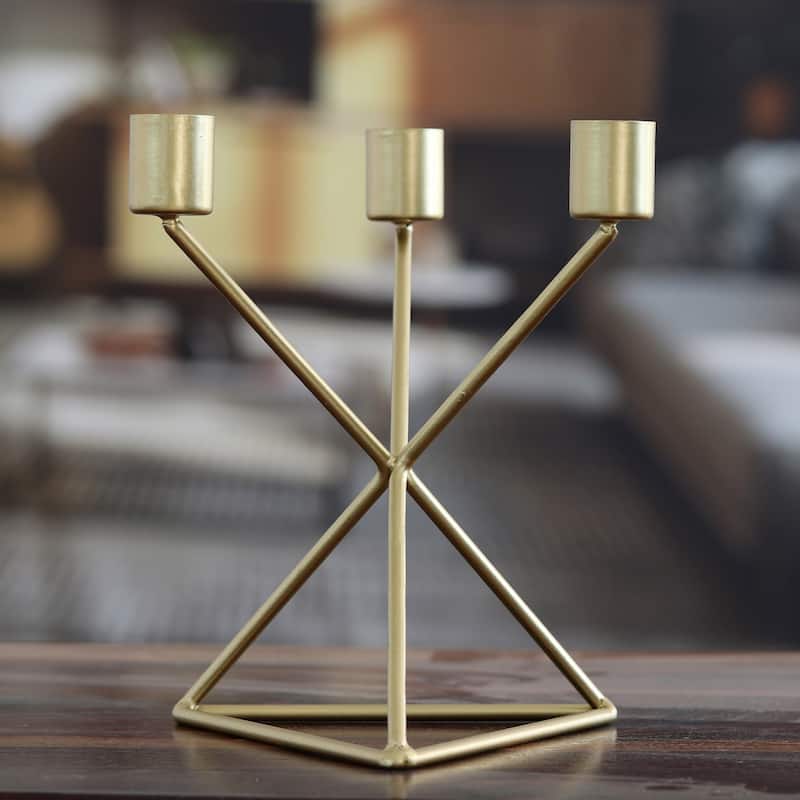 Novica Handmade Golden Warmth Iron Candle Holder