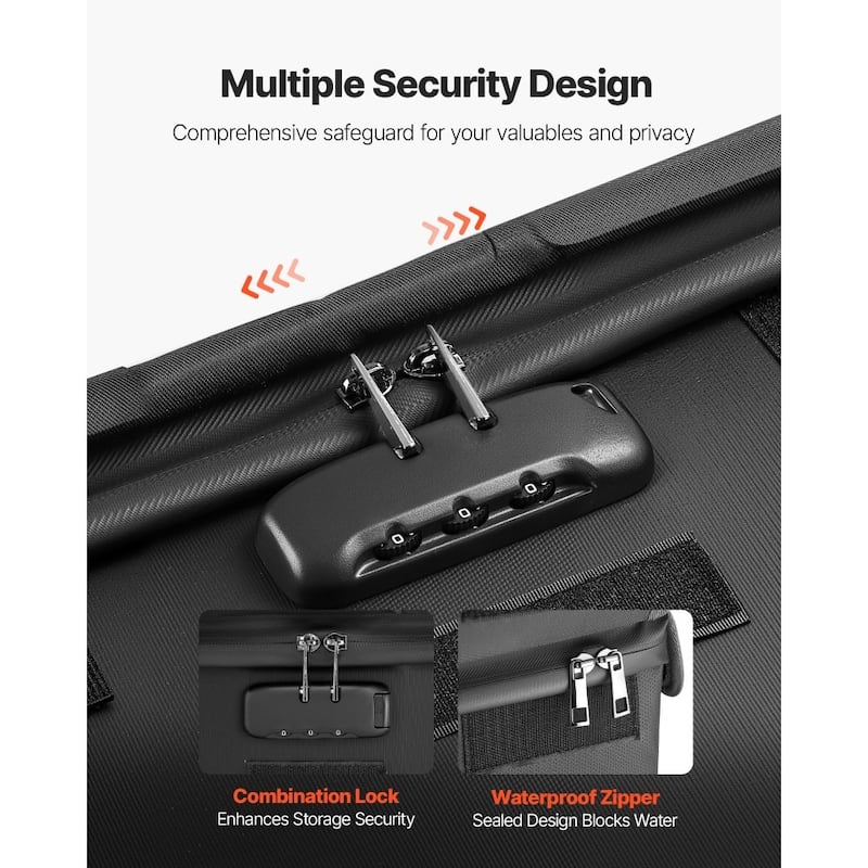 Fireproof Document Box with Combination Lock and Waterproof Storage Safe for Home and Office