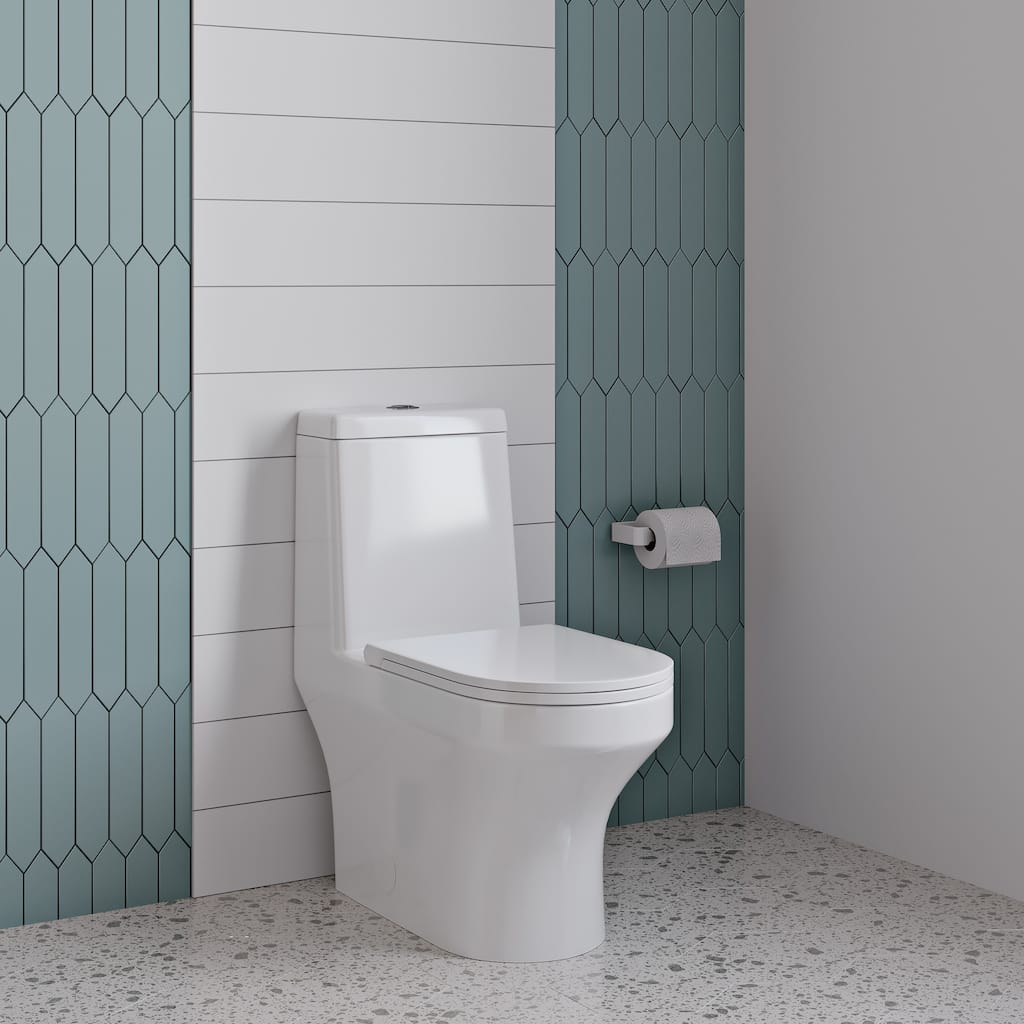 Bron One-Piece Elongated Toilet Dual Vortex Flush 1.1/1.6 gpf