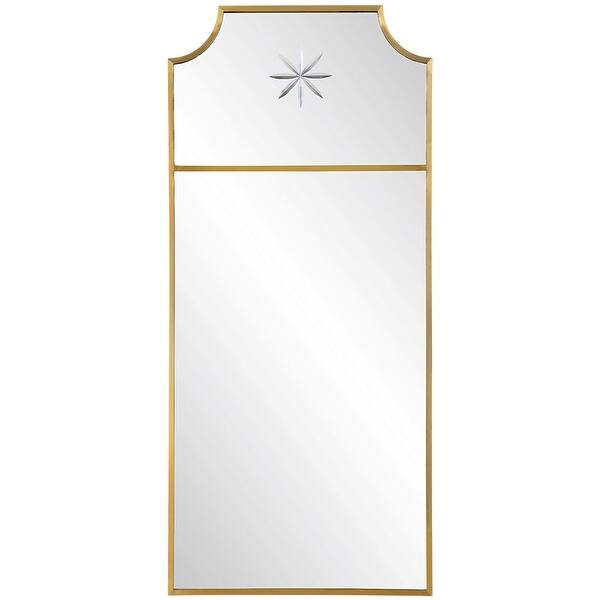 slide 2 of 6, Uttermost 09748 Caddington 18" W x 40" H Arched Stainless Steel Framed Satin Brushed Brass