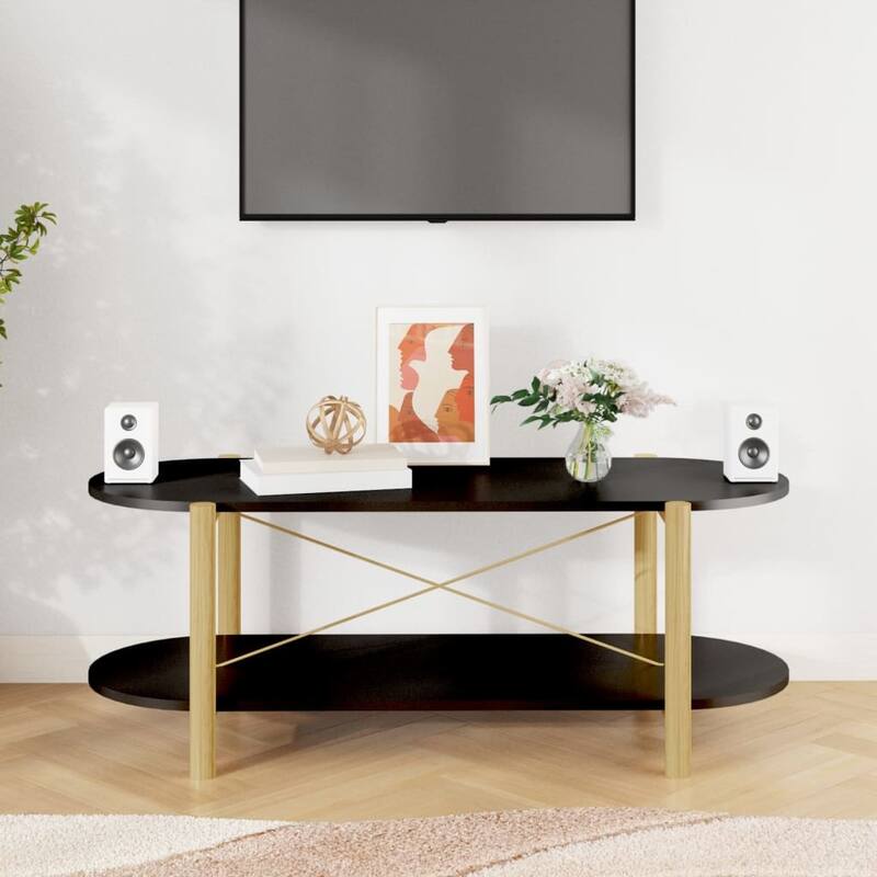 vidaXL Coffee Table Living Room End Table Accent Sofa Table Engineered Wood - 43.3"x18.9"x15.7"