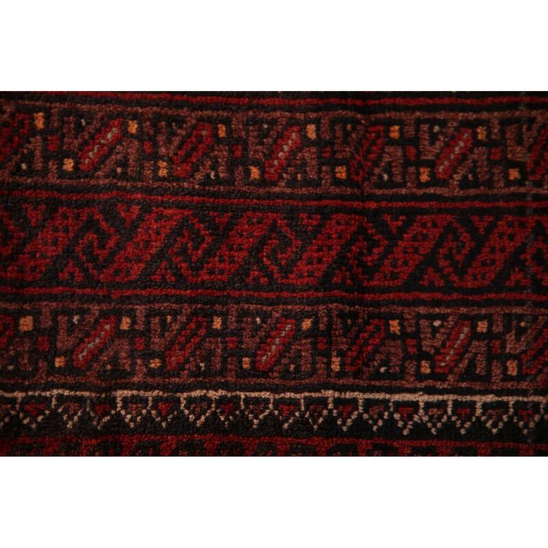 Balouch Persian Vintage Area Rug Hand-knotted Wool Carpet - 2'9"x 4'7"