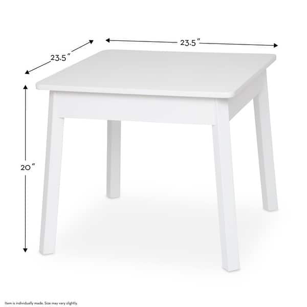 Wooden Square Table Kids Table Play Table for Children, White