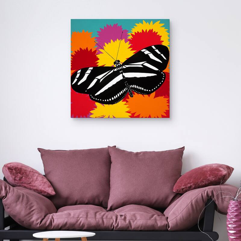 Zebra Butterfly by Synthia SAINT JAMES Canvas Art Print