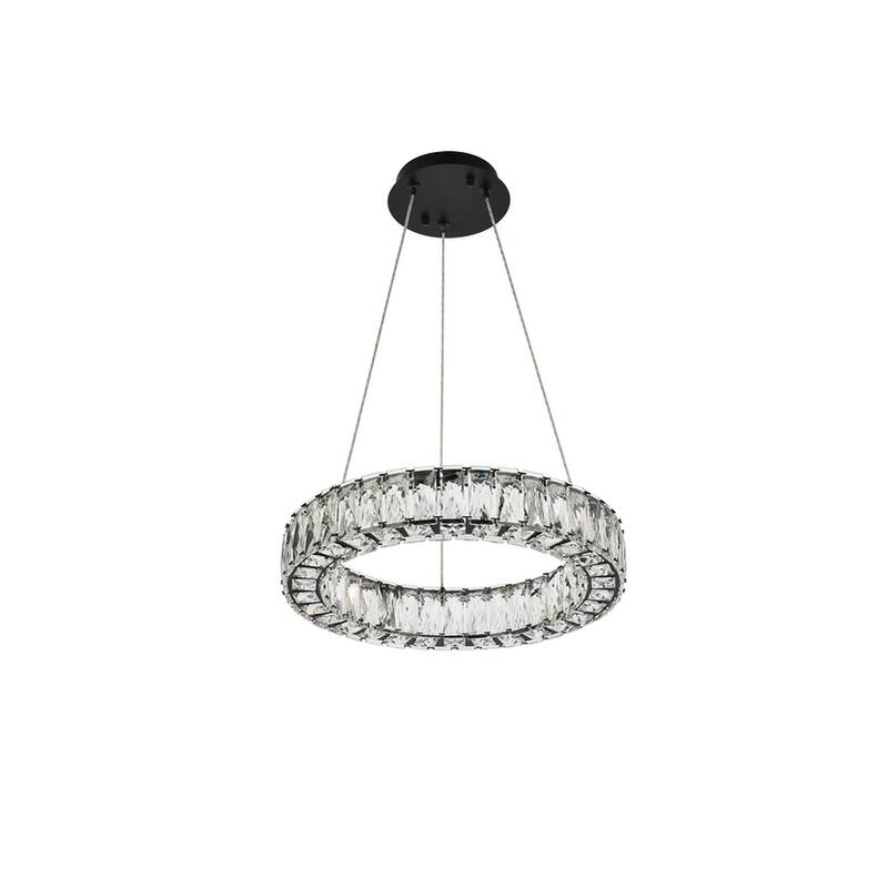 Indigo Home LED round Single pendant in black