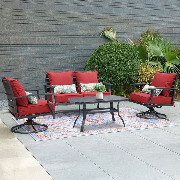 Aoodor Outdoor Deep Seat Chair Cushion, 23 x x inch Set