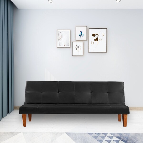 PU Leather Convertible Folding Futon Sofa Bed. Opens flyout.