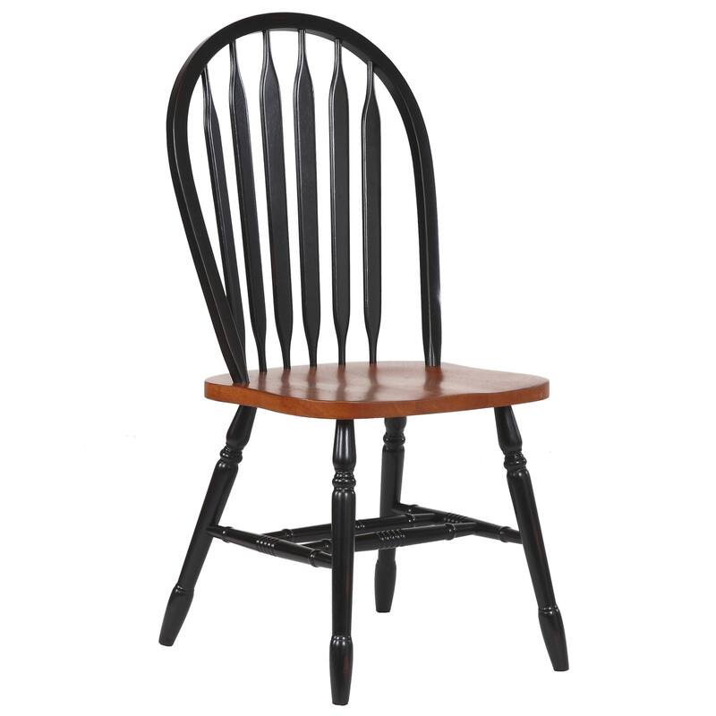 Extendable Dining Set - 5 Piece Rectangular Table & Chairs - Retro Arrowback Design