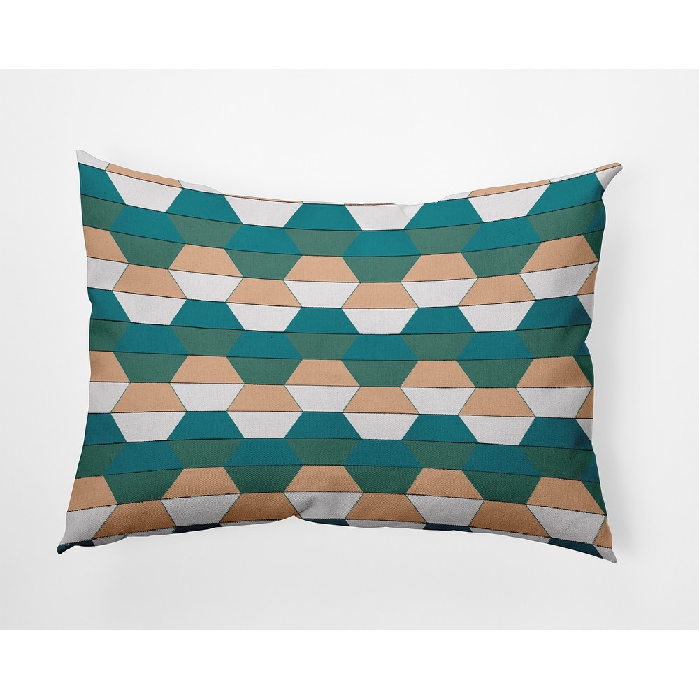 Hex Pattern Indoor/Outdoor Throw Pillow