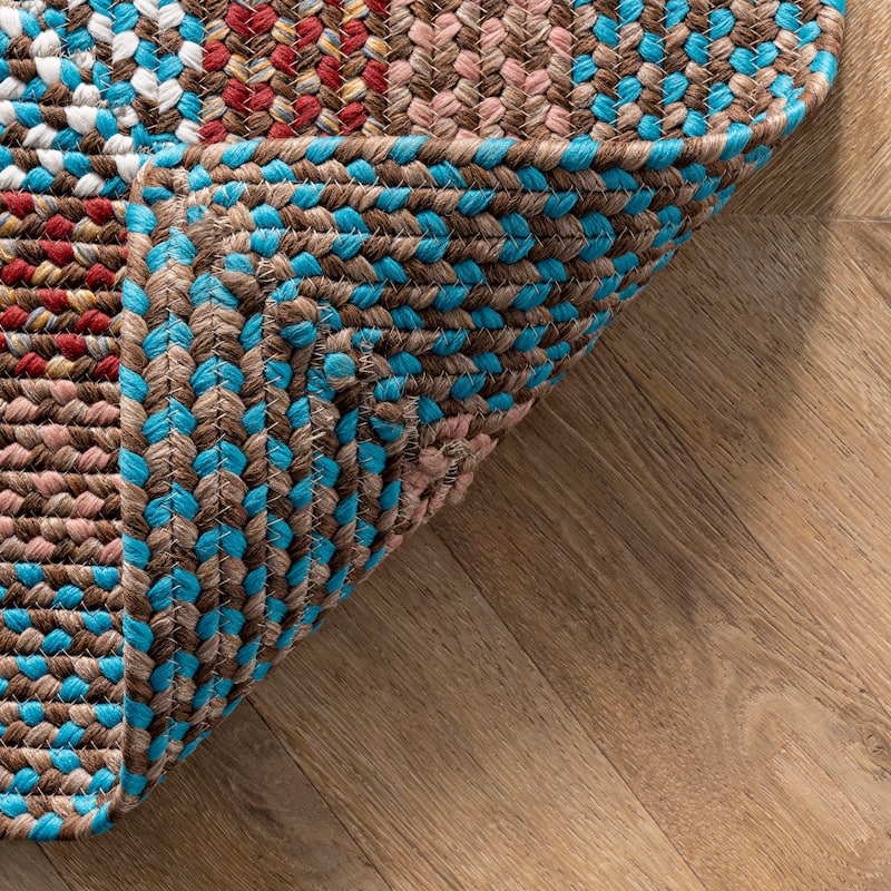 Nuloom Gwyneth Braided Borders Indoor/Outdoor Area Rug