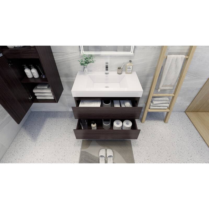 Baillie 36'' Wall-Mounted Vanity with Reinforced Acrylic Sink